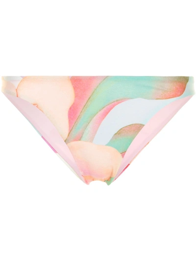 Shop Mara Hoffman Reva Floral-print Bikini Bottoms In Pink