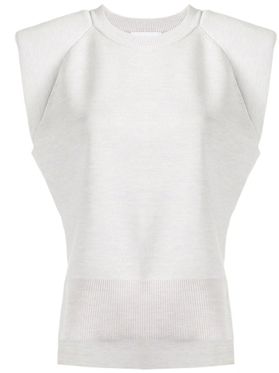 Shop Jonathan Simkhai Collins Knit Top In Grey