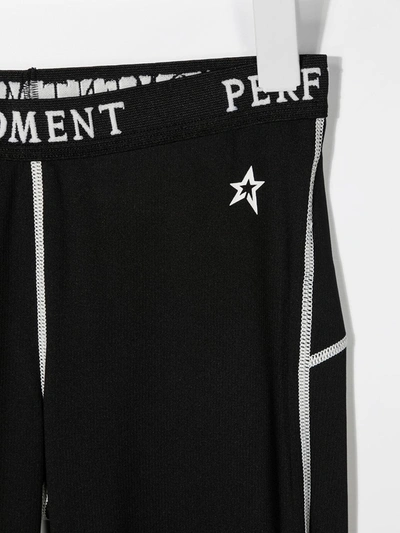 Shop Perfect Moment Logo Print Thermal Track Pants In Black