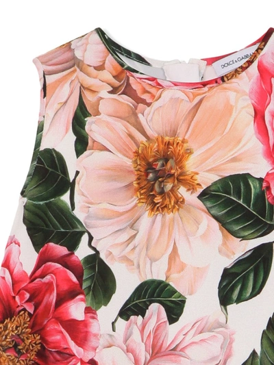 Shop Dolce & Gabbana Floral-print Vest In Pink