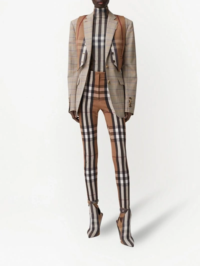 Shop Burberry Vintage Check Jodhpur Trousers In Brown