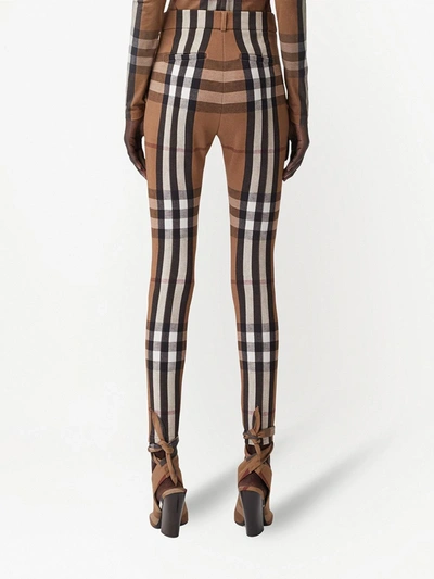 Shop Burberry Vintage Check Jodhpur Trousers In Brown