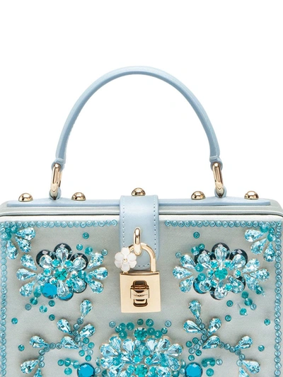 Shop Dolce & Gabbana Rhinestone-embellished Tote Bag In Blue