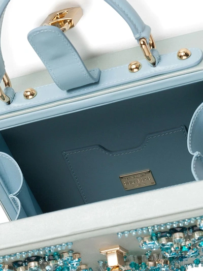 Shop Dolce & Gabbana Rhinestone-embellished Tote Bag In Blue
