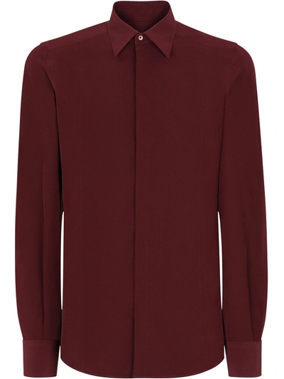 Shop Dolce & Gabbana Button-front Shirt In Red