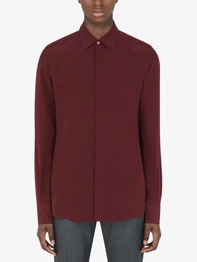 Shop Dolce & Gabbana Button-front Shirt In Red