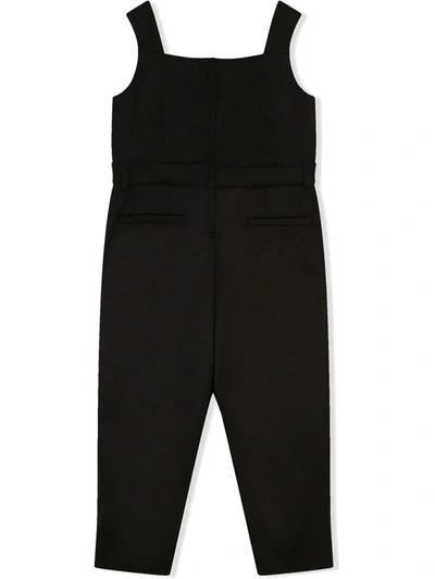 Shop Dolce & Gabbana Knitted Button-up Jumpsuit In Black