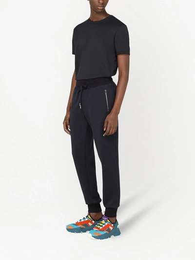 Shop Dolce & Gabbana Drawstring Track Pants In Black