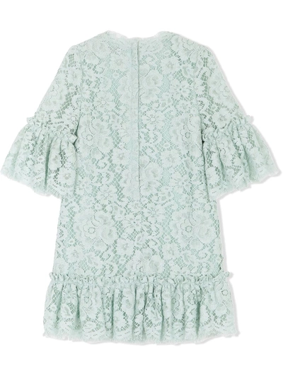 Dolce & Gabbana Cordonetto Lace Midi Dress In Blue
