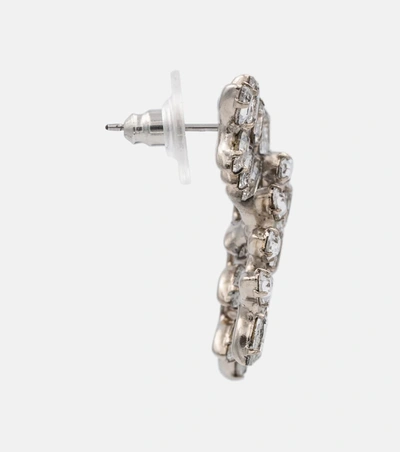 Shop Jennifer Behr Viniette Crystal-embellished Earrings In Silver