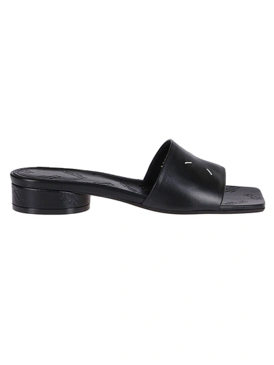 Shop Maison Margiela Black Leather Sandals