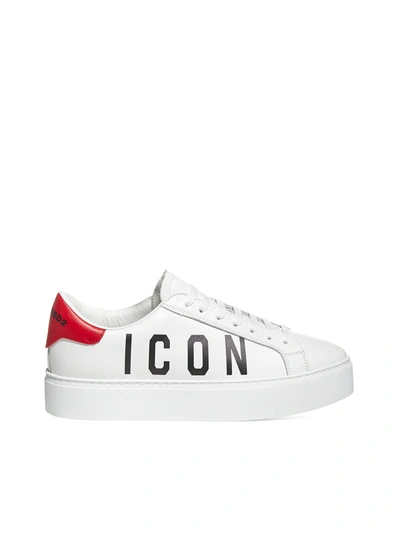 Shop Dsquared2 Sneakers In White Black Red