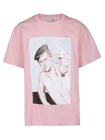 Shop Jw Anderson Pink Cotton T-shirt