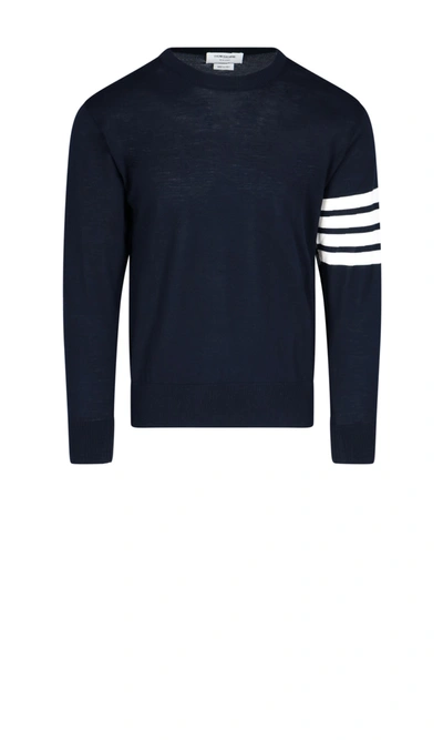 Shop Thom Browne Sweater In Blue