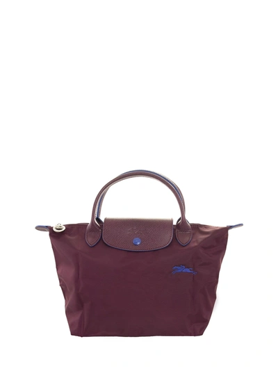 Shop Longchamp Le Pliage Club - Top Handle Bag S In Plum