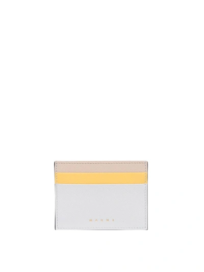 Shop Marni Multicoloured Card Holder In Grey
