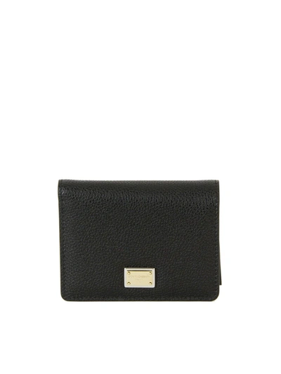 Shop Dolce & Gabbana Metal Logo Wallet In Black