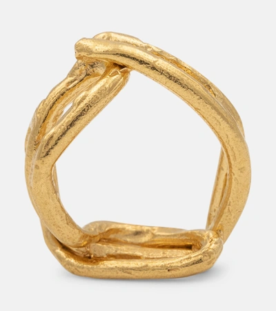 Shop Alighieri The Beginning Of The Plait 24kt Gold Vermeil Ring