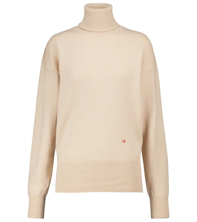 Shop Victoria Beckham Cashmere-blend Turtleneck Sweater In White