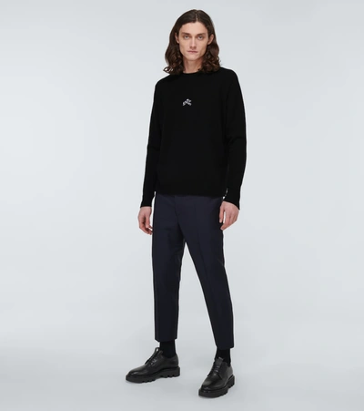 Shop Givenchy Refracted Logo Cashmere Sweater In Black