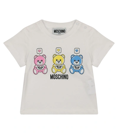 Shop Moschino Baby Cotton Jersey T-shirt In White