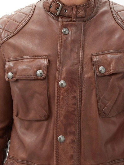 Belstaff Leather Fieldbrook 2.0 Jacket Colour: Brown | ModeSens