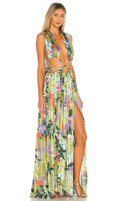 Shop Bronx And Banco Tropics Maxi Dress In Multicolor