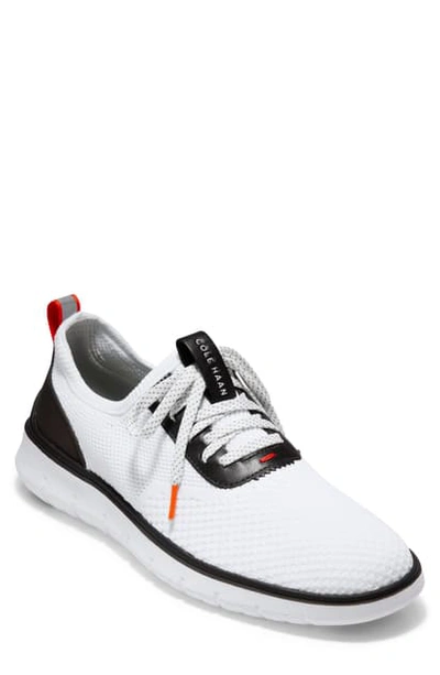 Shop Cole Haan Generation Zerogrand Stitchlite Sneaker In White Knit/ Transparent/ White