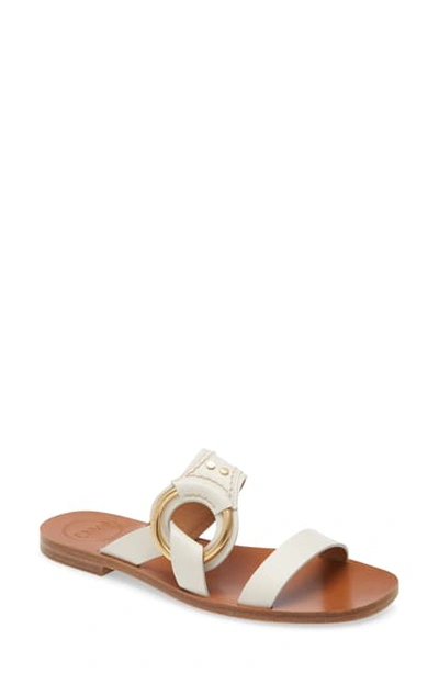 Shop Chloé Demi Slide Sandal In Off White