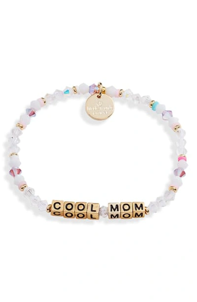Shop Little Words Project Cool Mom Stretch Bracelet In Rad