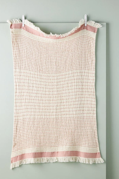 Shop Anthropologie Peyton Dish Towel By  In Pink Size Dishtowel