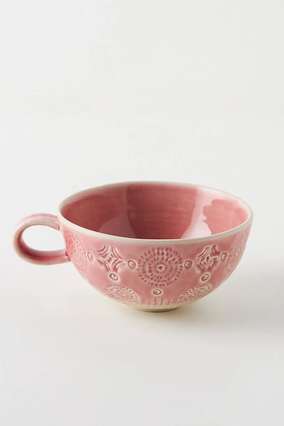 Shop Anthropologie Old Havana Mugs, Set Of 4 By  In Pink Size S/4 Mug/cu