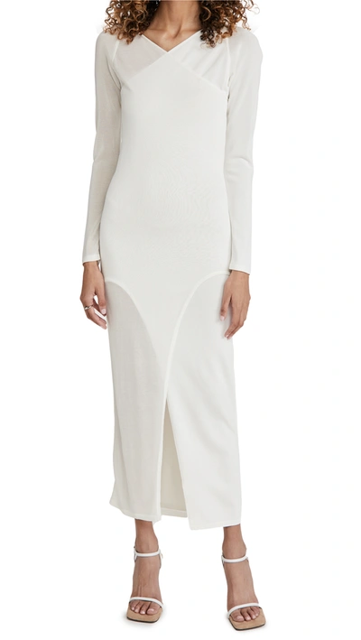 Shop Dion Lee Shadow Inverse Dress In Ivory