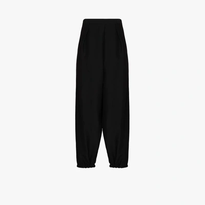 Shop Saint Laurent Cropped-hose In Schwarz