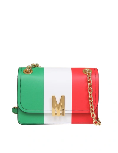 Shop Moschino Shoulder Bag M Bag Italian Flag In Multicolor