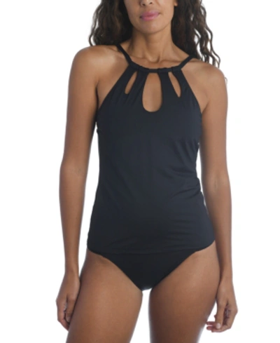 Shop La Blanca High Neck Tankini Top Women's Swimsuit In Black