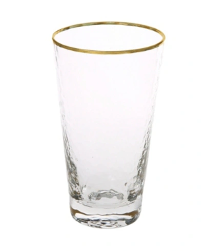 Classic Touch Set Of 6 Tumblers With Simple Gold Design In Gold