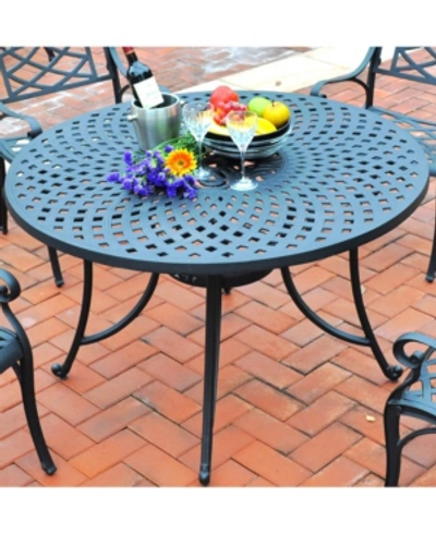 Crosley Sedona 42" Cast Aluminum Dining Table In Black
