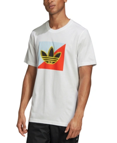 Shop Adidas Originals Adidas Men's Originals Diagonal Logo T-shirt In White