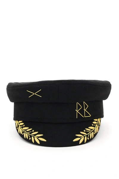 Shop Ruslan Baginskiy Baker Boy Hat Rb Warcore In Black,gold