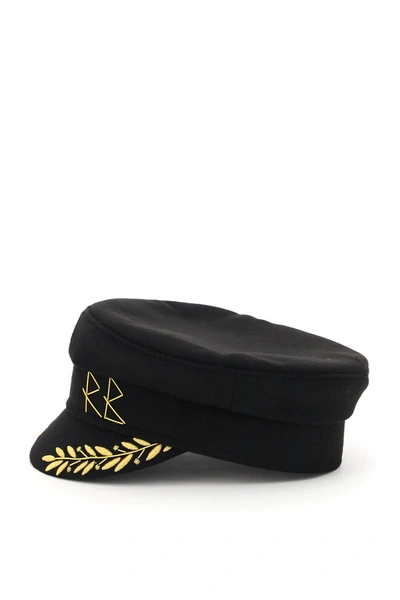 Shop Ruslan Baginskiy Baker Boy Hat Rb Warcore In Black,gold