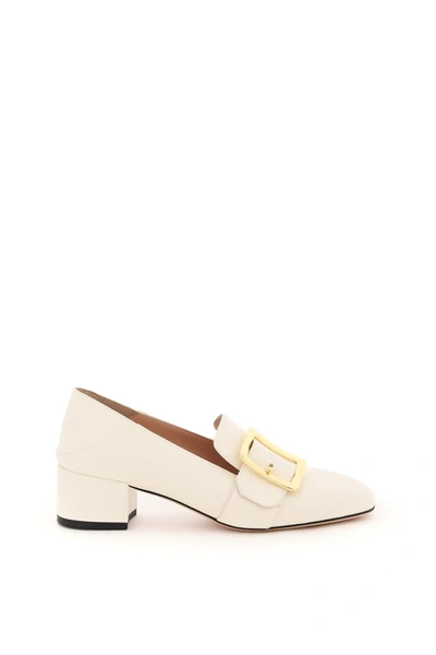 Shop Bally Janelle Leather Loafers In White