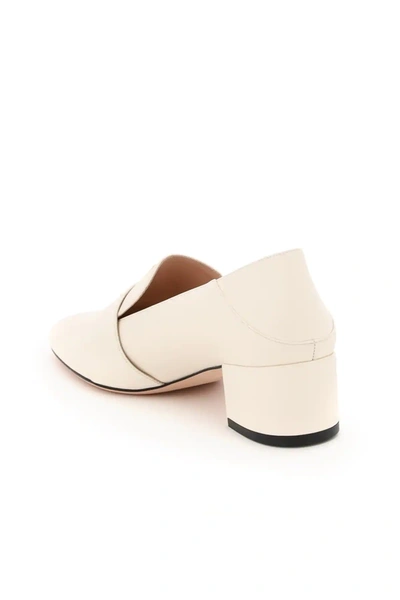 Shop Bally Janelle Leather Loafers In White