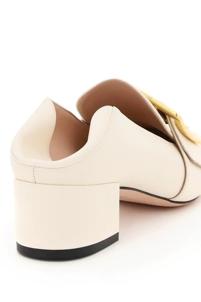 Shop Bally Janelle Leather Loafers In White