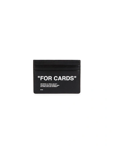 Shop Off-white Leather Card Wallet In Black White