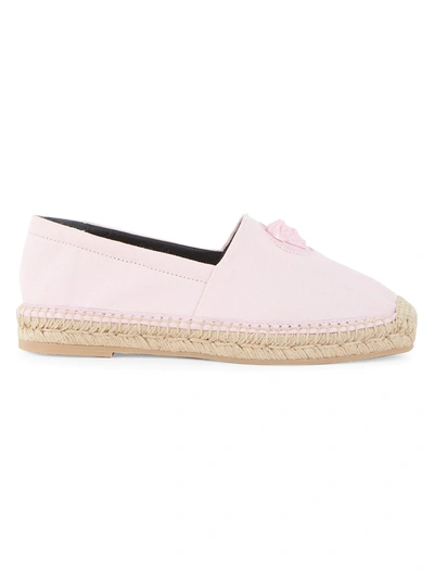 Shop Versace Medusa Canvas Espadrilles In Light Pink