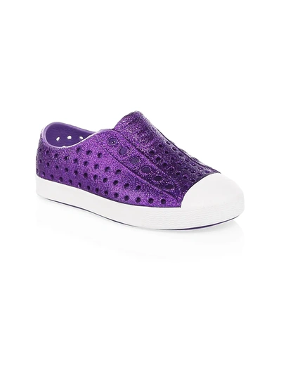 Shop Native Shoes Toddler's & Girl's Jefferson Child Bling Slip-on Sneakers In Purple