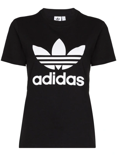 Shop Adidas Originals Logo-print T-shirt In Black