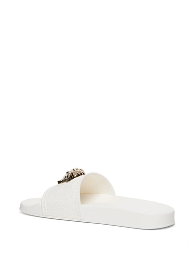 Shop Versace Meudusa Sandals In White Rubber