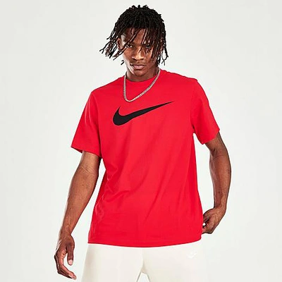Shop Nike Sportswear Icon Swoosh T-shirt In University Red/black